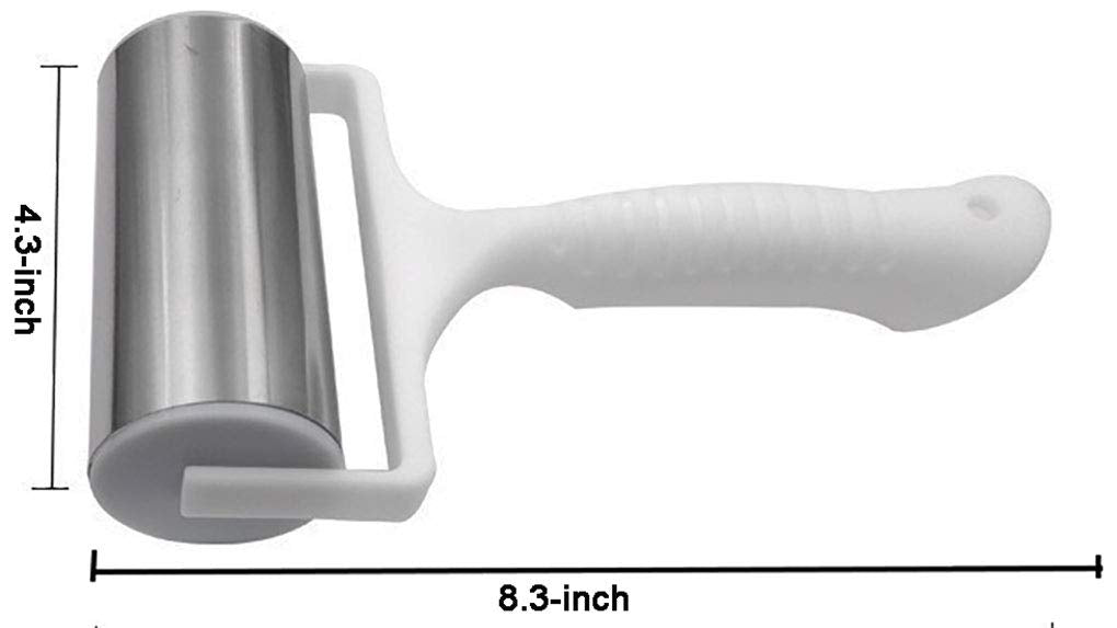 Goeielewe Stainless Steel Rolling Pin With Plastic Handle, Small Mini Pastry And Pizza Dough Baker Roller Ideal For Baking Dough