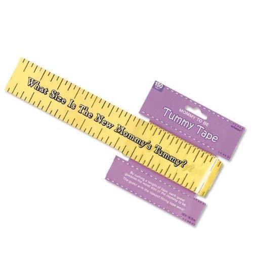 Amscan Delightful Tummy Measure Game Baby Shower Party Novelty Favors, 2In X 150Ft, Yellow