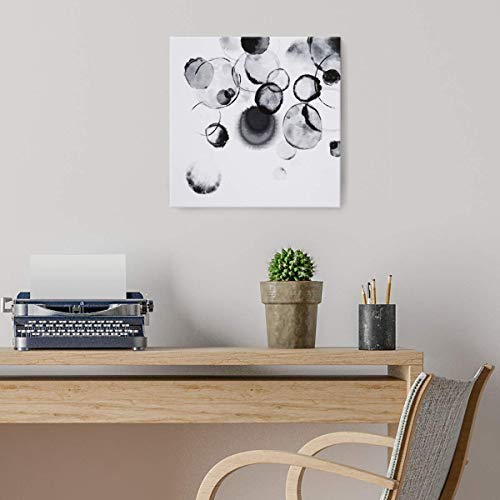 Bathroom Decor Wall Art Black And White Bubbles Prints Pictures Framed Canvas Artwork Wall Art For Bedroom Kitchen Office Modern