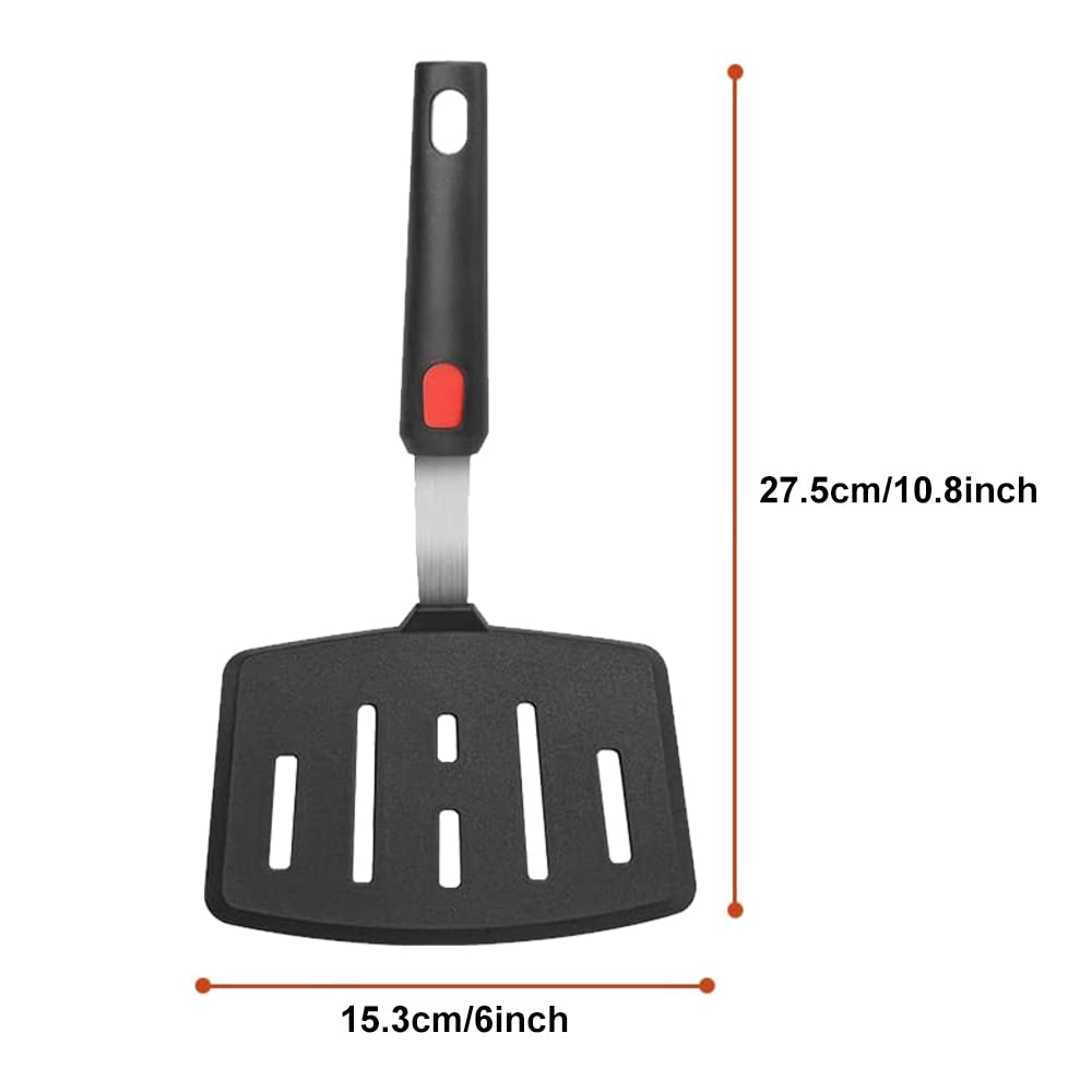 Tenta tenta kitchen Silicone Fish Spatula Turner Wide Pancake Spatulas for Nonstick Cookware Pans Omelette Egg Spatula 600F Heat-Resistant Kitchen Silicone Utensils