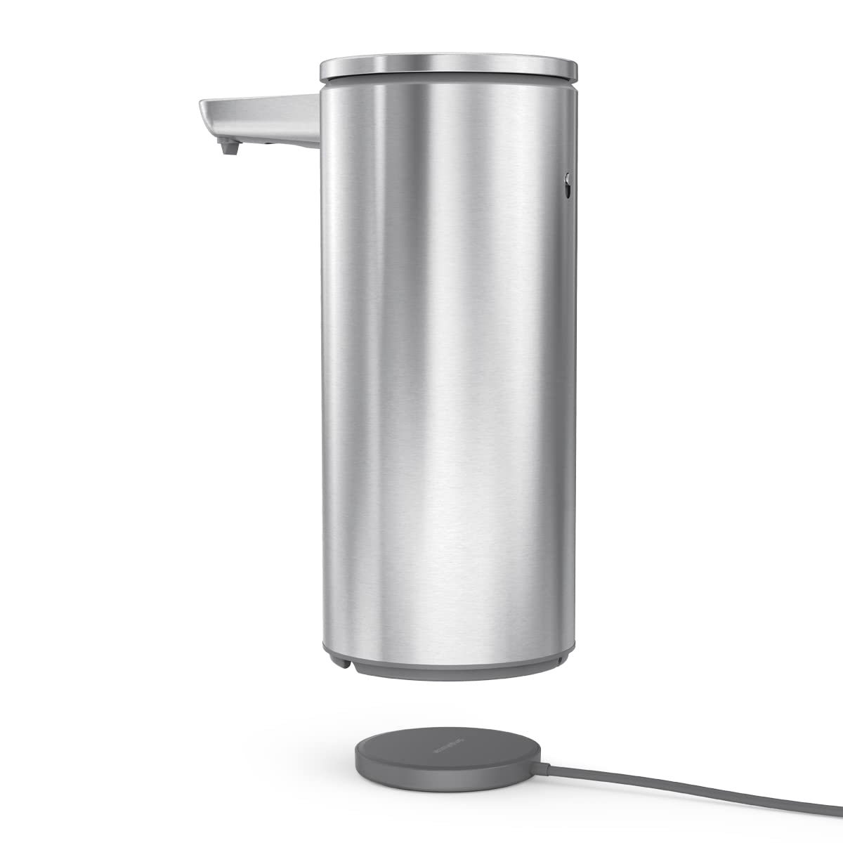 simplehuman Touch-Free Rechargeable 14 oz. Liquid Soap Pump Dispenser, Brushed Stainless Steel, Model ST1069