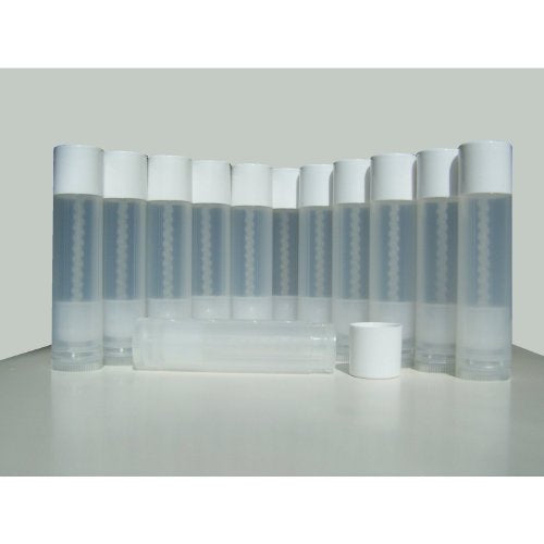 50 Lip Balm Empty Container Tubes 3/16 Oz (5.5Ml), Natural (Translucent) Color
