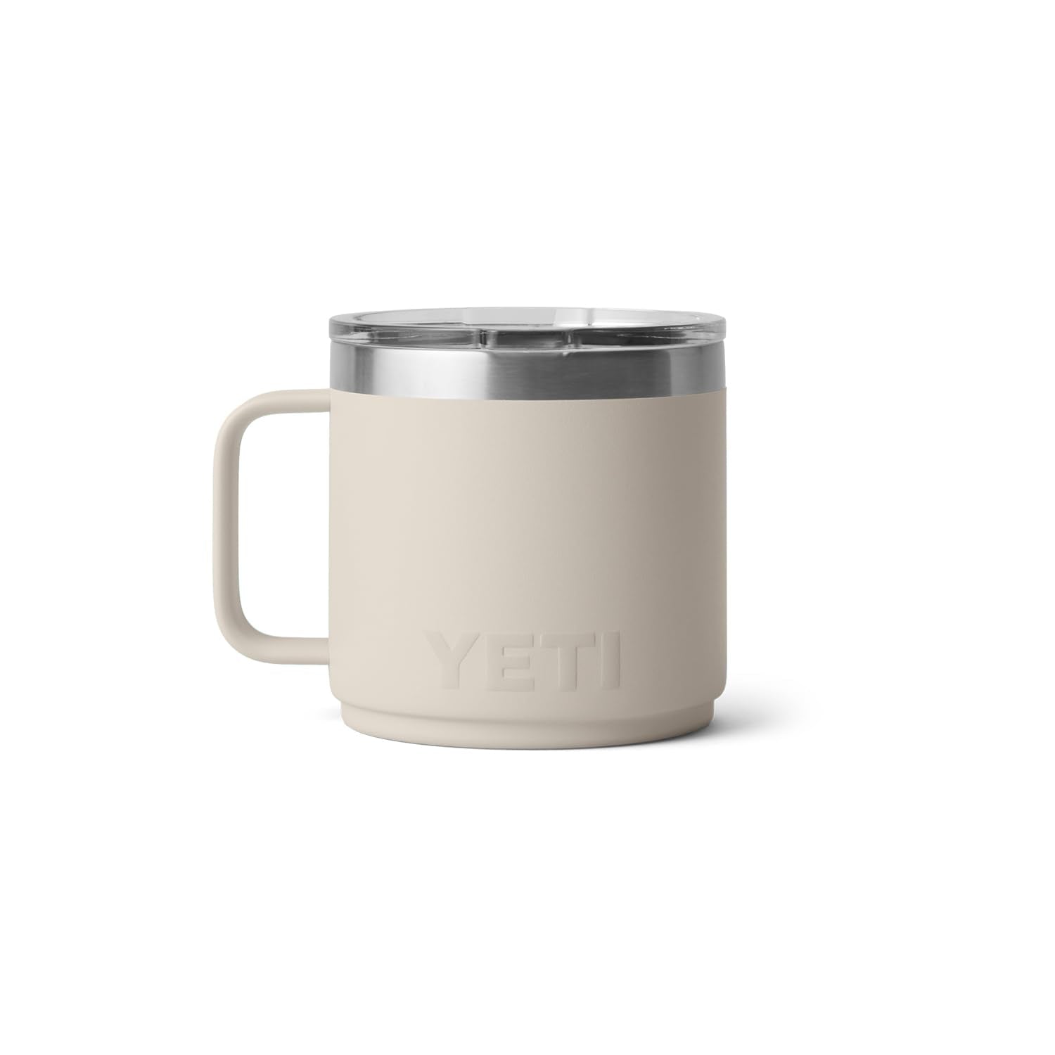 Yeti Rambler 14 Oz Stackable Mug, Vacuum Insulated, Stainless Steel With Magslider Lid, Cape Taupe