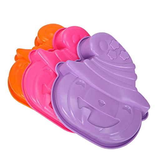 Wetco 3D Pumpkin Face With Witch Hat Silicone Cake Mold For Baking Non-Stick Shapes Cake Pan