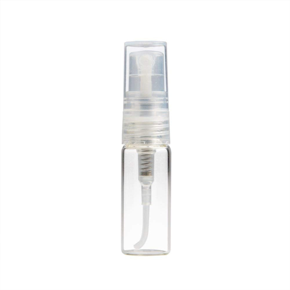 Enslz 35pcs Mini Portable Clear 3ml Glass Bottle Atomizer Refillable Perfume Bottle for Party or Travel Tool
