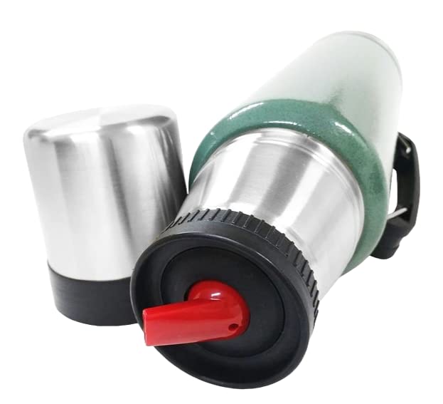 Argentus Stanley Thermos Stopper Replacement Part, Silicone, 1.1QT-2QT, Black/Red, Model Argentos2022