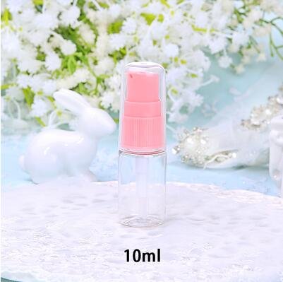 Ericotry 6 Pack Empty 10Ml Plastic Pump Bottles Cream Shampoo Lotion Pump Bottle Refillable Sample Travel Bottles Toiletries Liq