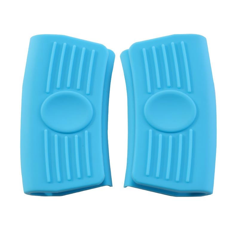 2Pairs Silicone Assist Handle Holder Grip, Heat Resistant Scald-Proof Insulated Sleeves Cover For Hot Frying Pans, Griddles, Ski