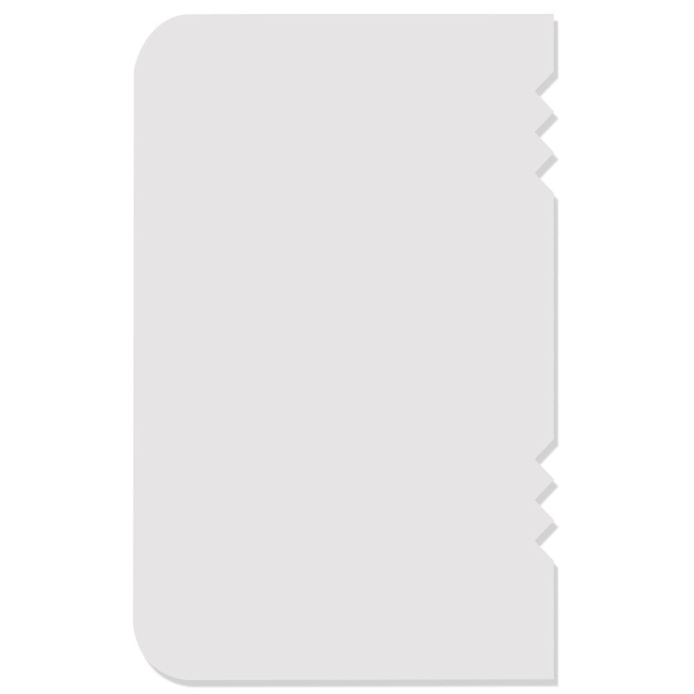 Pme Side Scrapers - Patterned Edge Plastic Set Of 4