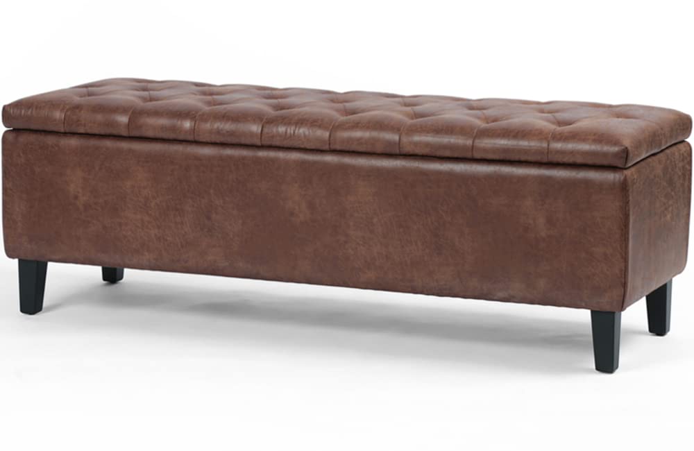 Modern Wave Marco Large Fabric Upholstered Flip Top Storage Bench 3 Seater Sofa Couch Pouffe Sofa Bench Ottoman For Living Room,