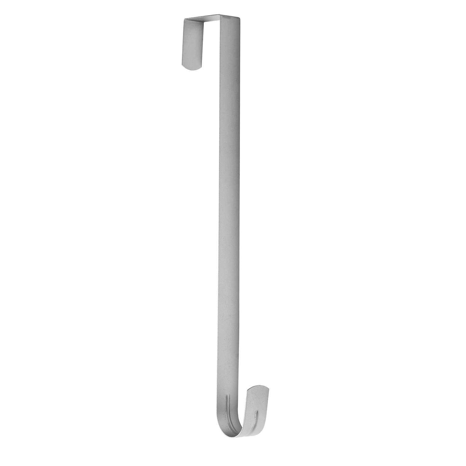 Sattiyrch 15 Wreath Hanger for Front Door Metal Over The Door Single Hook,Silver (1)