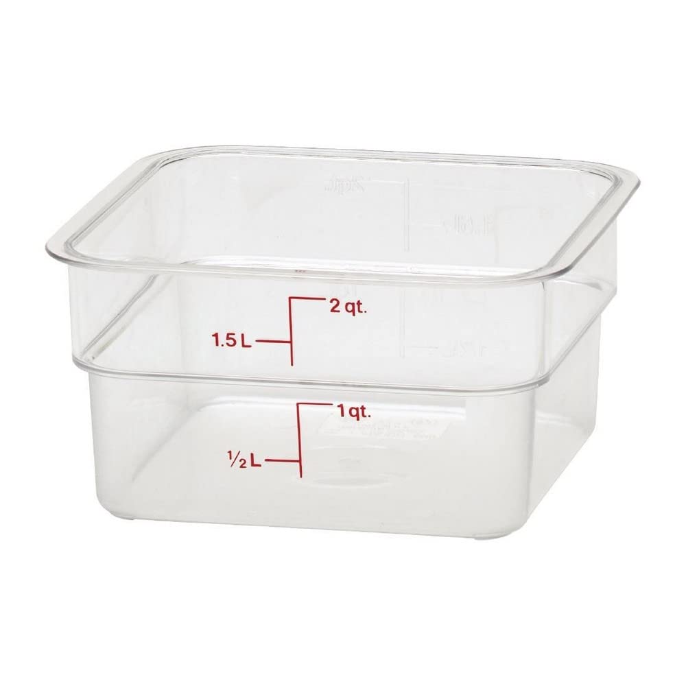 Cambro 2Sfscw135 Food Storage Container, 2 Quart, 7-1/4'' X 7-1/4'' X 3-7/8'', Polycarbonate