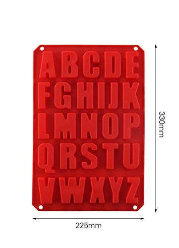 Silicone Letter Cake Mold Bpa Free, Non-Stick Chocolate Mold Soft And Easy To Release, Decorating Silicone Red Mold Cake Baking