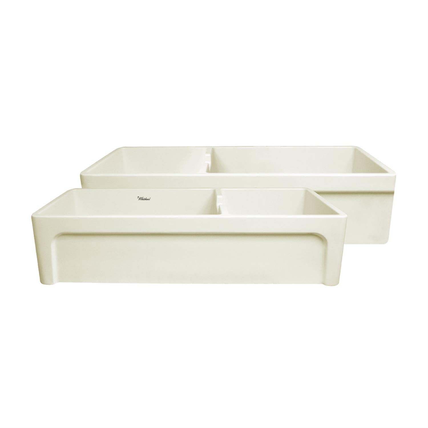 Whitehaus Collection Whqdb5542-Biscuit Glencove, Kitchen, Front Apron, Fireclay Sink, Extra Large, Biscuit