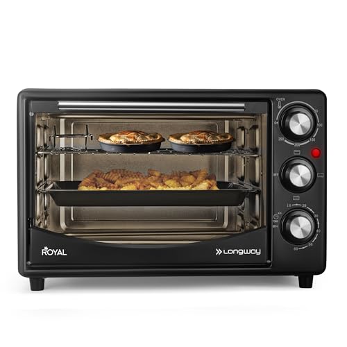 Longway Royal Otg 25 Ltr Oven Toaster Griller With Heating Modes | Temperature Timer Control For Baking Pizza, Cake, Grilling Ch