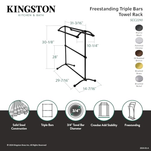 Kingston Brass SCC2295 Pedestal Towel Rack  Oil Rubbed Bronze