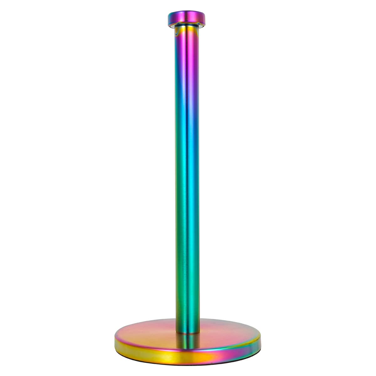Paper Towel Holder Countertop Rainbow Kitchen Roll Holder, Stainless Steel Paper Towel Holder Stand With Weighted Base Non Slip
