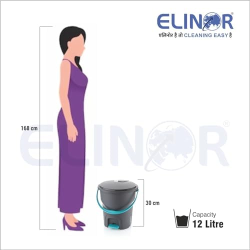Elinor Amazing Dustbin Design Which Including Foot Pedals, Handle And Tight-Sealing Lids For Home, Kitchen, Office, Bathroom Etc