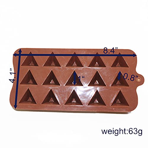 X-Haibei Mini Pyramid Ice Cube Truffles Chocolate Candy Cookies Tray Soap Silicone Mold 15-Cavity
