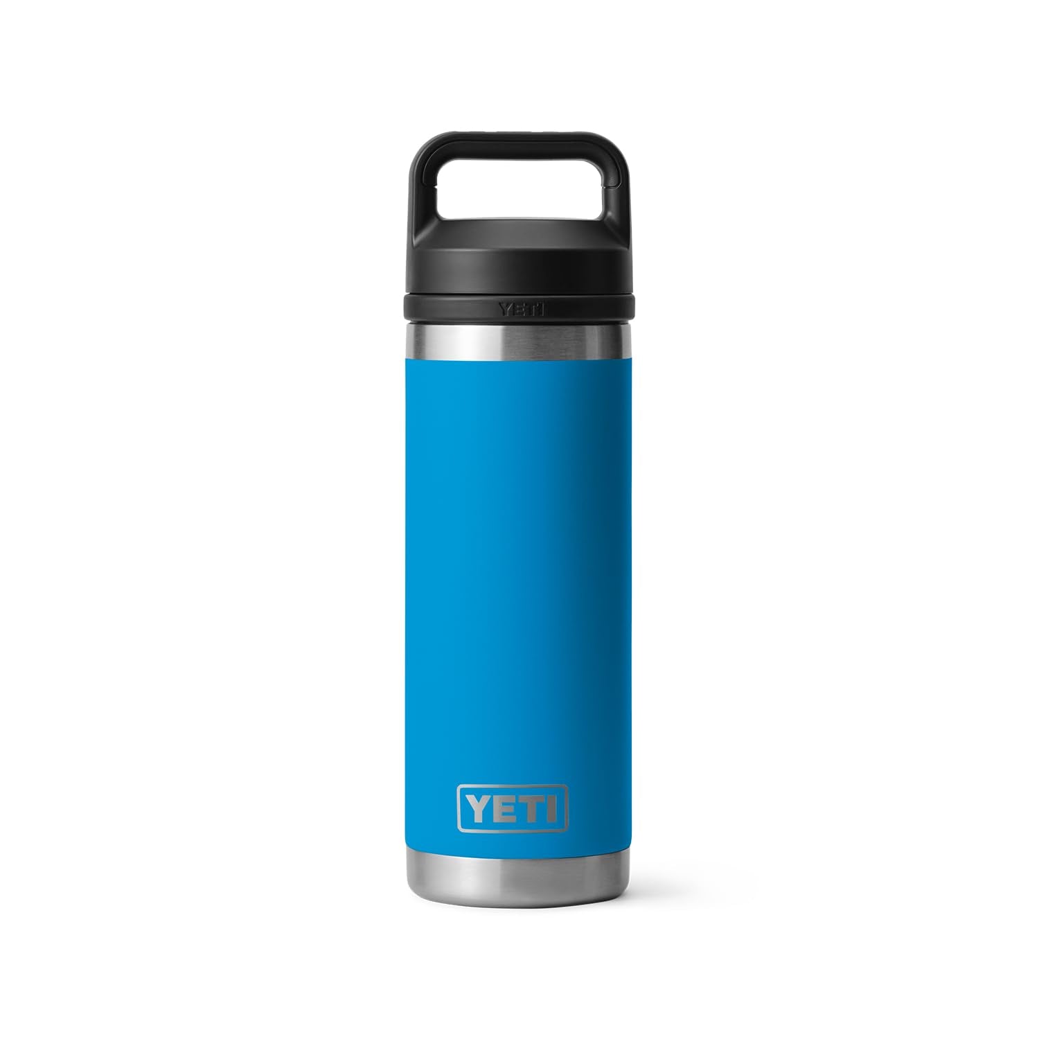 YETI Rambler 18 oz Bottle, Leakproof, Vacuum Insulated, Stainless Steel with Chug Cap, Big Wave Blue