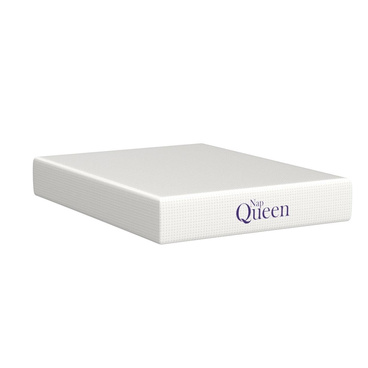 Napqueen 12 Inch Queen Size Mattress, Bamboo Charcoal Memory Foam Mattress, Bed In A Box,White