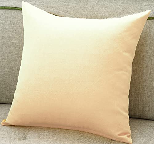 SHADES OF LIFE Cotton Plain Beige Cushion Covers (24 * 24 Inch)
