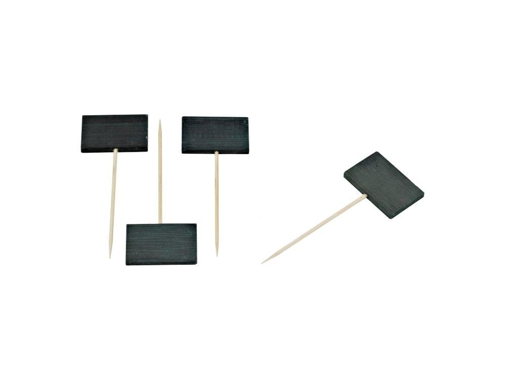 Tikon Bamboo Pick Skewer With Slate End (Case Of 20), Packnwood - Biodegradable Wood Sticks For Appetizers, Drinks (3.5'' X 2'')