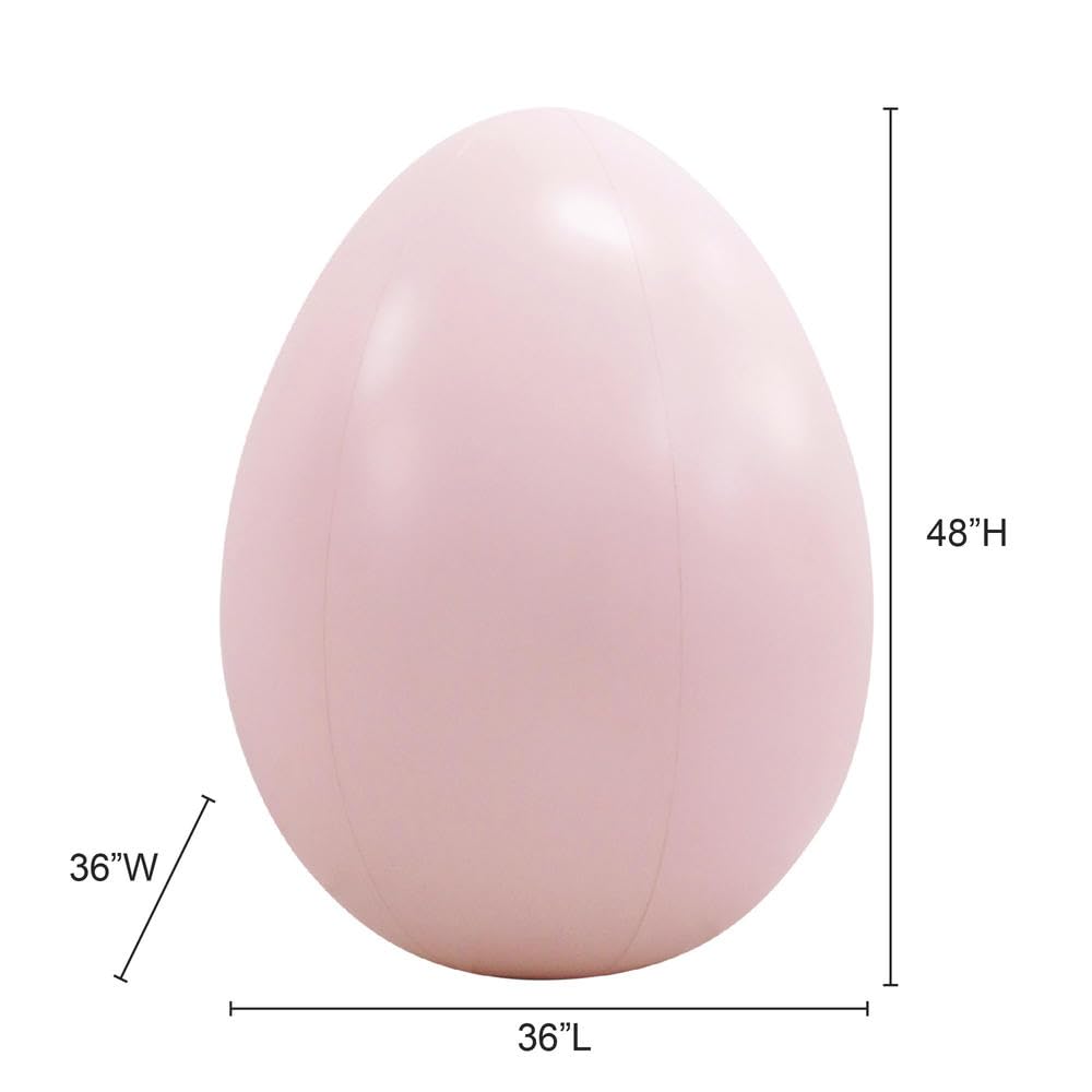 Large 4  Inflatable Easter Egg - Weather Resistant, Ground Stakes Included - Festive Easter Decor for Indoor & Outdoor Egg Hunt