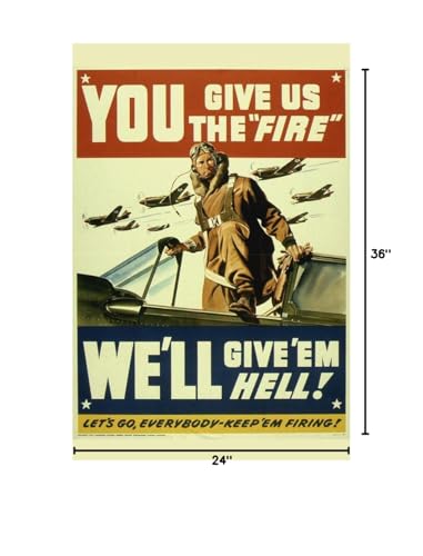 Poster Foundry Vintage WWII Wall Art Print, 24x36, Paper, Poster, Model 190984
