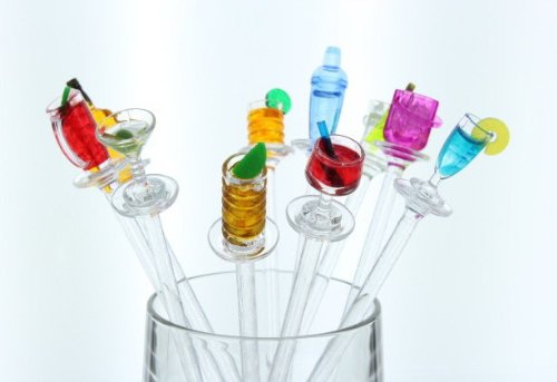 Prodyne Happy Hour Swizzle Sticks, Colors May Vary