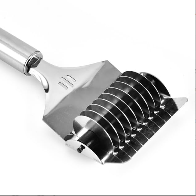 High Grade Stainless Steel Noodle Lattice Roller Dough Cutter For Kitchen Cooking Tools