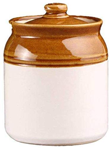 Qimacplus Ceramic Handmade Pickle Jar Set With Lid, Dining Table Pickels Containers And An Ideal Gift For Family, 250G Achaar Ma