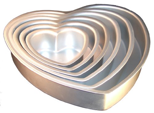 Fat Daddio'S Pht-63 Anodized Aluminum Heart Cake Pan, 6 X 3 Inch