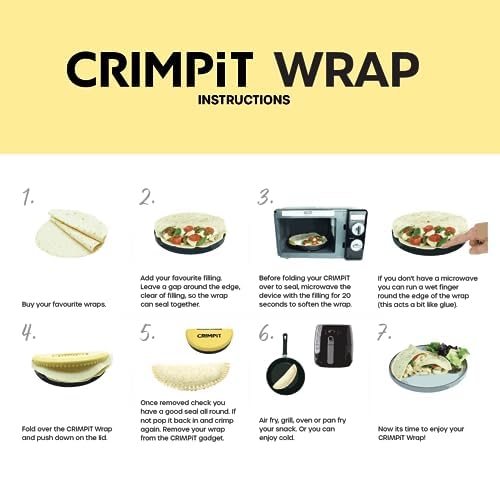 Crimpit Tortilla Sealer Twin Pack - Create Burritos, Calzones, Enchiladas & More - Start Enjoying Tortillas Like You'Ve Never Se