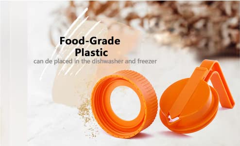 Wide Mouth Mason Jar Pour Spout Lids With Handle, With Adaptor Cover, Innovative Slide Cap & Easy Pouring Spout, Turns Your Maso