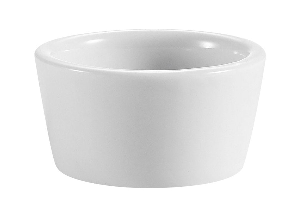 CAC China 2-Ounce Super White Porcelain Round Ramekin, 2-1/4 x 2-1/4, (Box of 48)