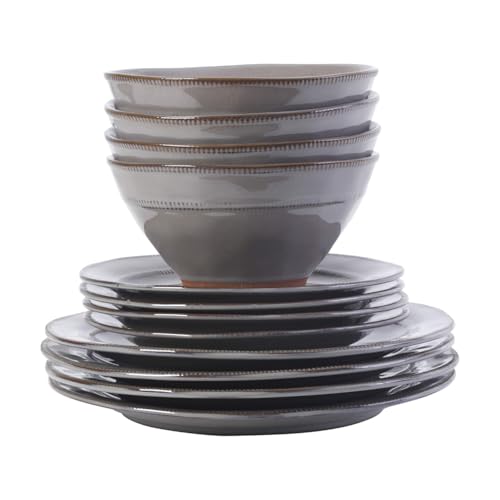Gibson Dinnerware Set 12 Pieces, Multi Color