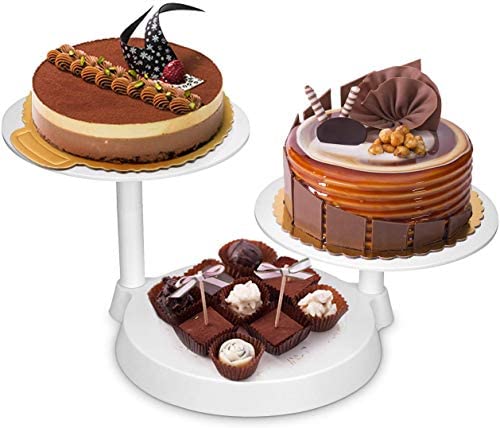 Uten 3 Tiers Cupcake Plate Stand, Fairy Tiered Cupcake Stand,Cake Stands, Muffin Stand For Christmas Party,Afternoon Tea,Wedding