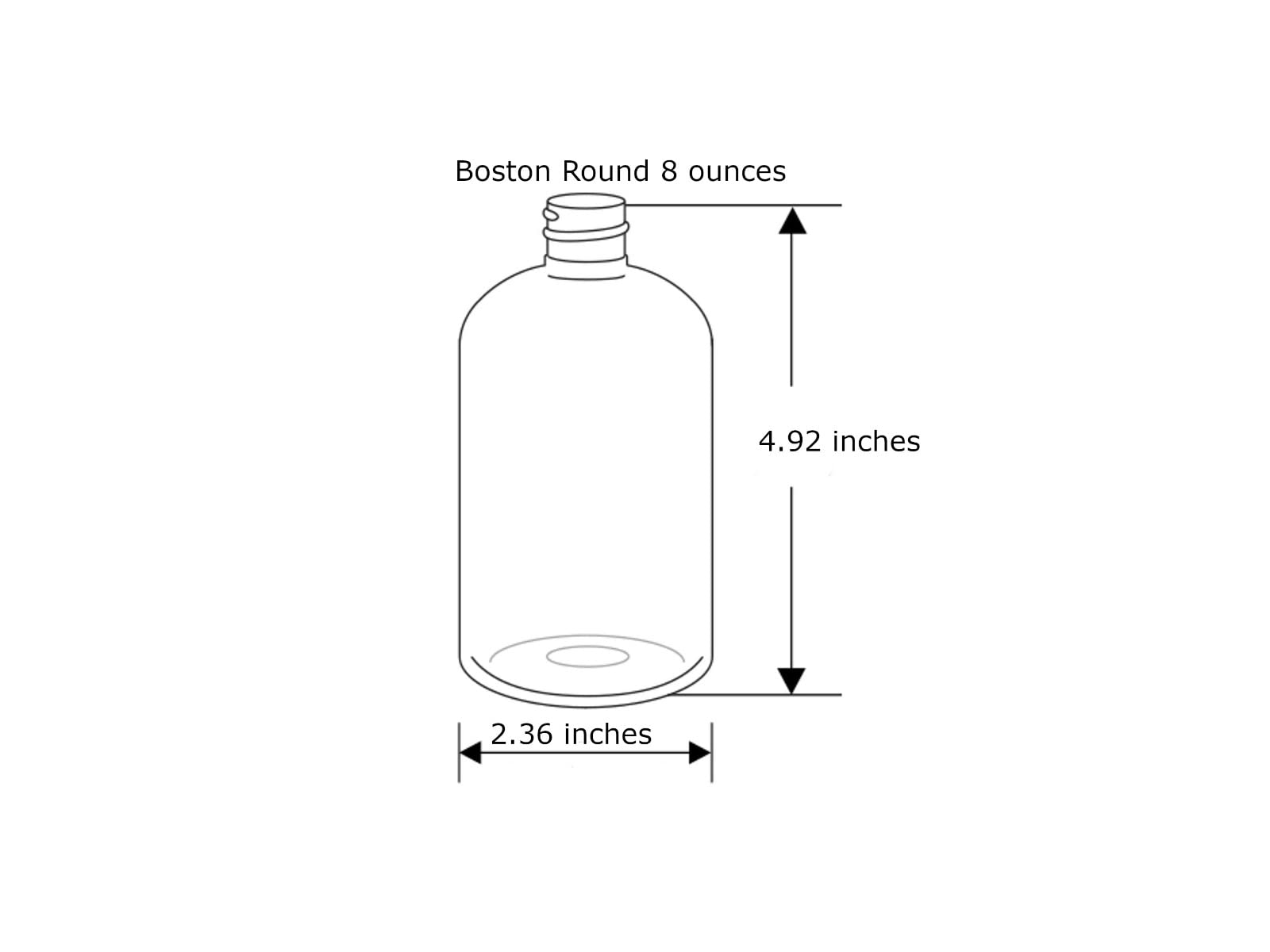 Natural Farms 6 Pack- 8 Oz Clear Pet Boston Round Plastic Bottle With White Pump- Made In The Usa