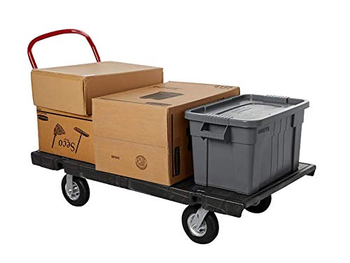 Rubbermaid Commercial Products Brute Tote Storage Bin With Lid, 14-Gallon, Gray, Rugged/Reusable Boxes For Moving/Camping/Garage