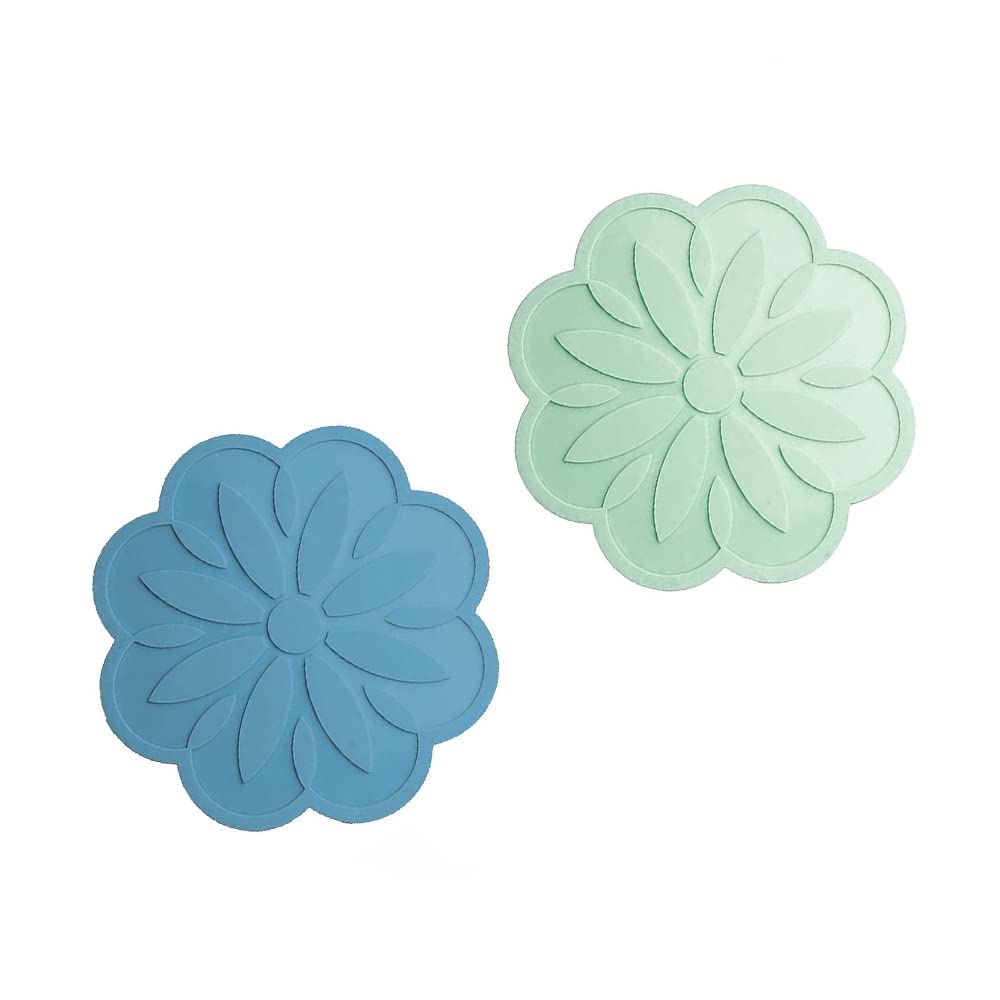 P Plus Fire Non Slip Silicone Heat Insulation Coasters Silicone Trivet Mat Cup Coaster Set (Multi, Set Of 2)