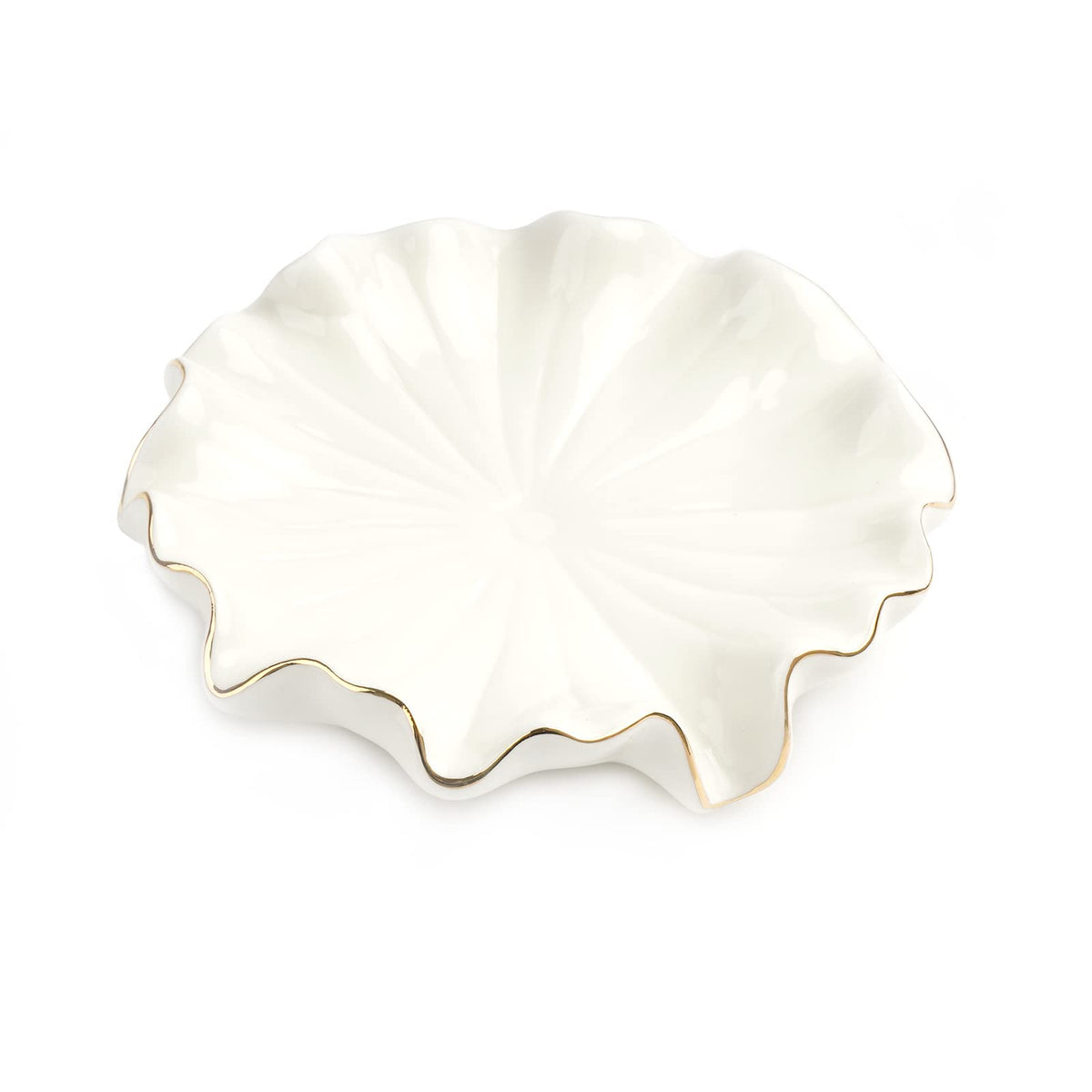 Ceramic Self Draining Soap Dish White Lotus Leaf Soap Holder Waterfall Soap Dish Soap Savers For Bar Soap, For Bathroom, For Sho