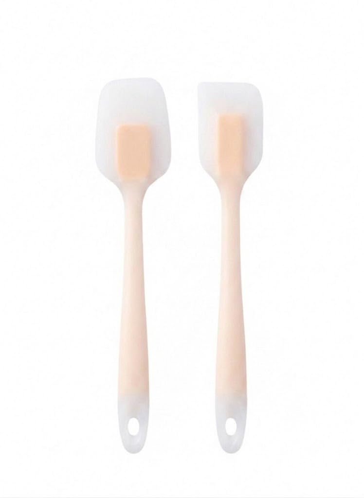 Vonity 2Piece Silicone Spatula Set  Heat Resistant Small Rubber Spatulas For Baking, Cooking, And Mixing  NonStick Kitchen S