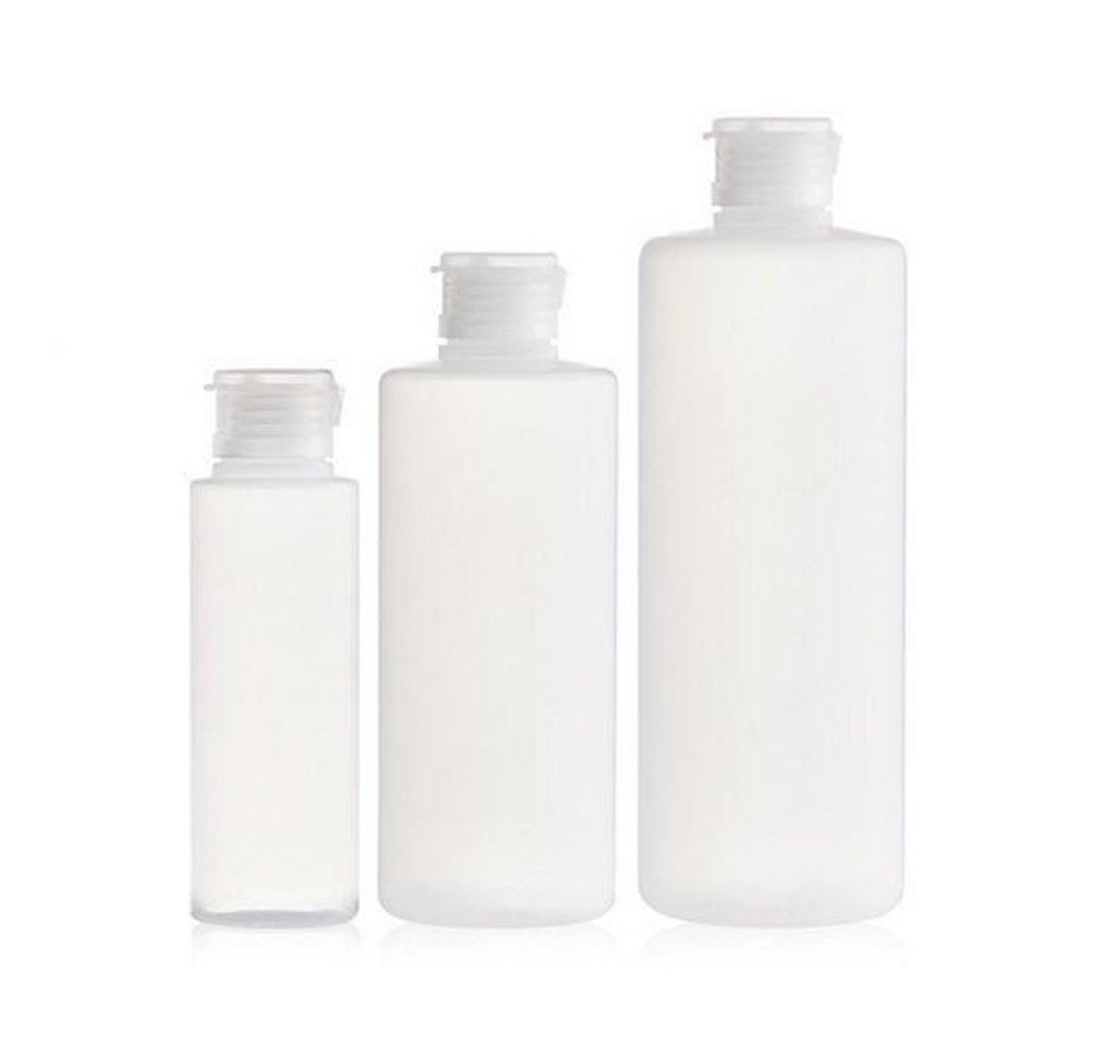Upstore 2Pcs Empty Refillable Plastic Clear Soft Tube Squeeze Bottle Jars With Flip Cover Cosmetic Makeup Packing Storage Holder