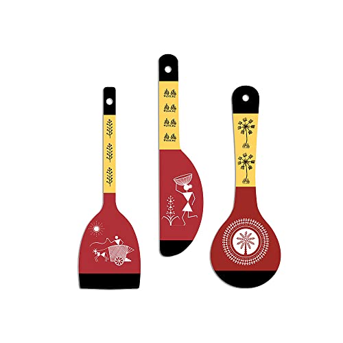 Artvibes Warli Art Wooden Wall Hanger for Home | Office | Living Room | Gift | Modern Decoration Items | Kitchen Wall Decor | Ho