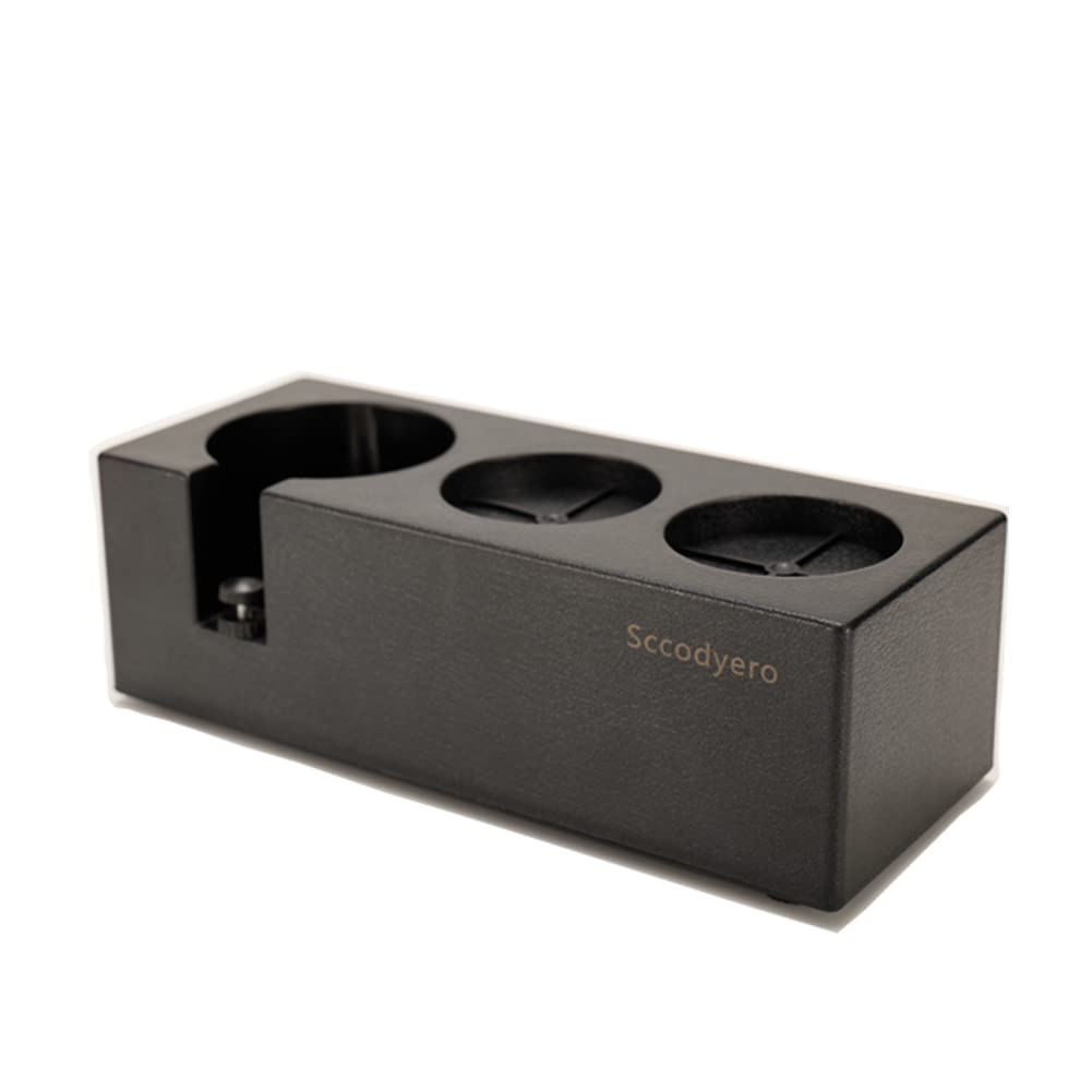 Sccodyero Tamping Station Plastic Espresso Tamper Mat Stand Black Tamper Holder Station For 51/54/58Mm Portafilters, Tamper And