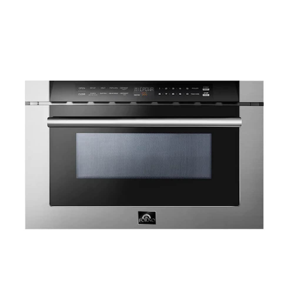 Forno 24'' Inch. Microwave Drawer Oven With Touch Open Door - 1.2 Cubic Feet Electric Oven Capacity - Stainless Steel Child Safe