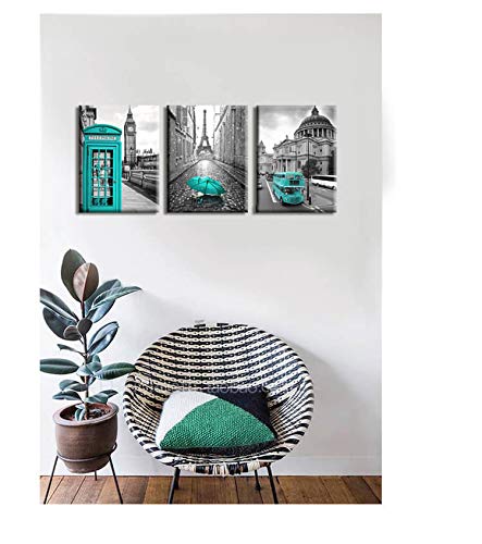 Paris Decor Wall Art For Bedroom London Big Ben Tower Canvas Prints Pictures For Bedroom Black And White Morden Canvas Wall Art