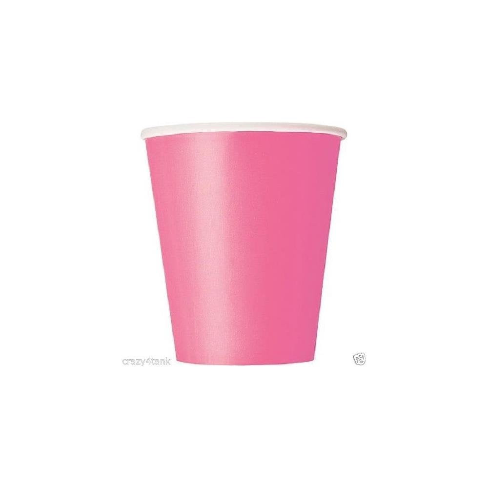 Premium Hot Pink Paper Cups - 9 Oz (Pack Of 14) - Elegant & Eco-Friendly Party Drinkware - Perfect For Birthdays, Showers, & Spe
