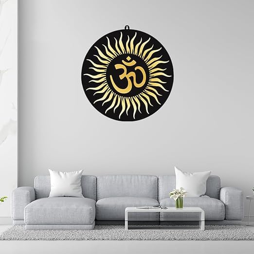 Home Pine Om Wall Dcor 3D Wall Art With Led Backlight Wall Hanging Decor For Living Room Bedroom,Office|Om Wall Decor For Home (